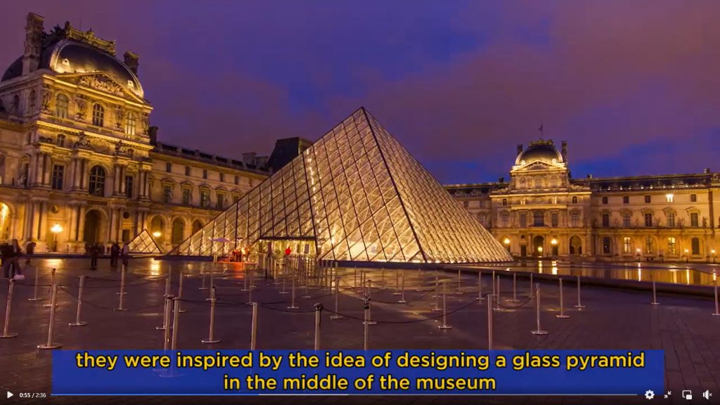 EU “Story of the Louvre Museum’s pyramid in France”